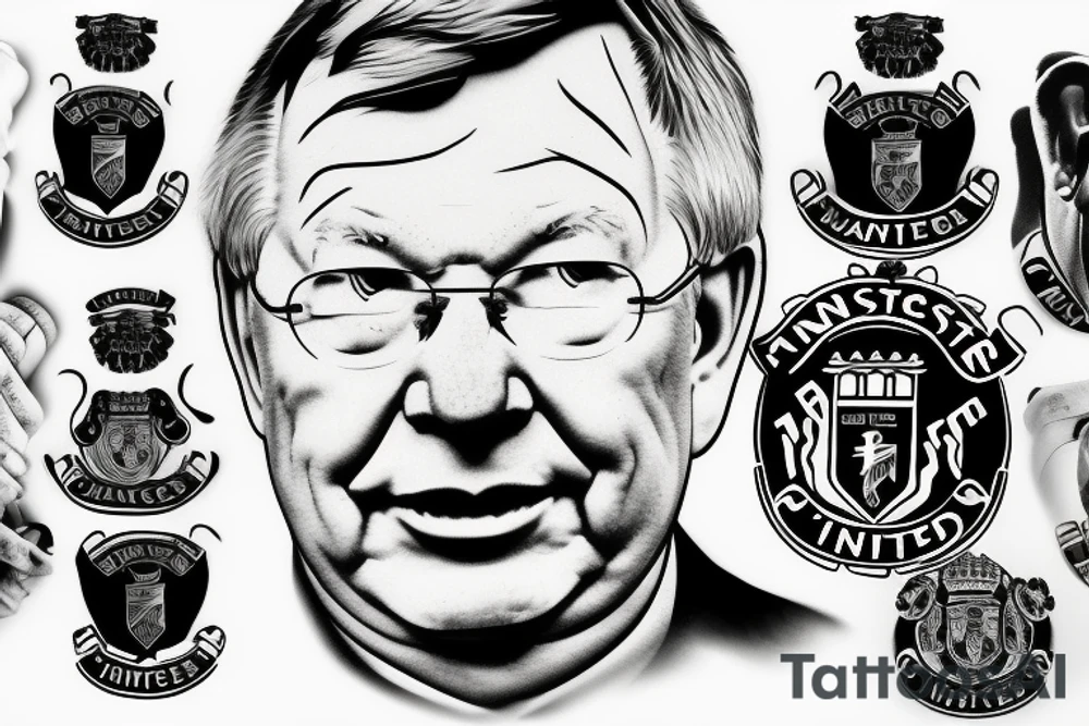 sir alex ferguson from manchester united tattoo idea