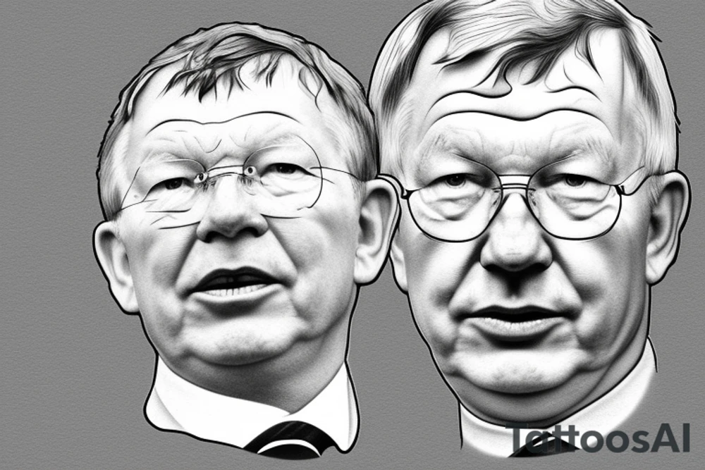 sir alex ferguson from manchester united tattoo idea