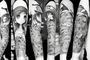 anime inspired tattoo idea