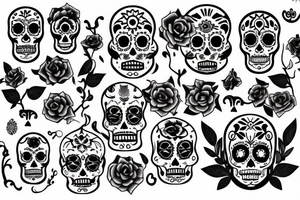 Day of the dead tattoo idea
