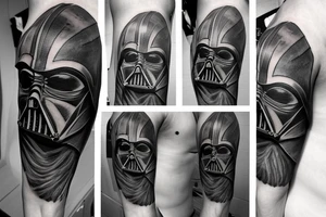 Darth vader with an elden ring symbol on his chest tattoo idea