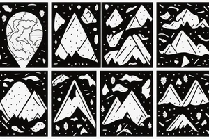 Mountains in the shape of a woman's body tattoo idea