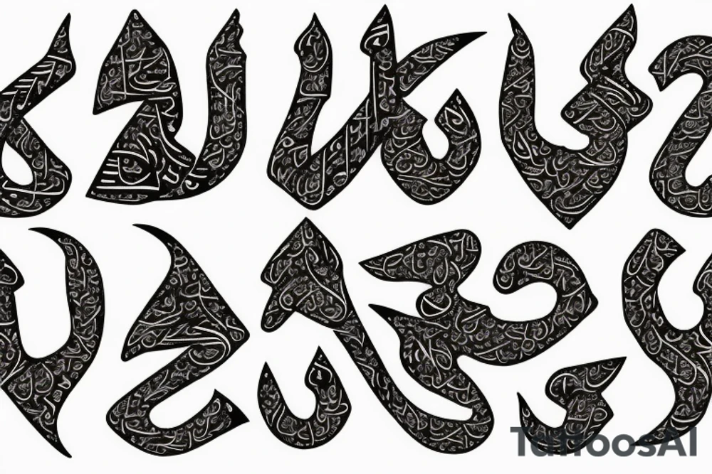 Arabic calligraphy tattoo idea