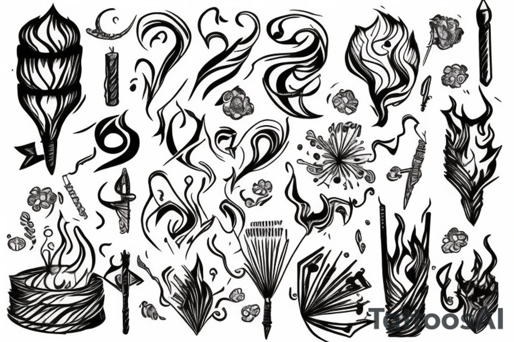 burning match tattoo idea