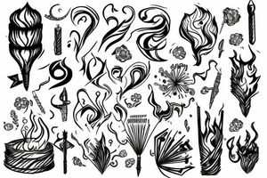 burning match tattoo idea