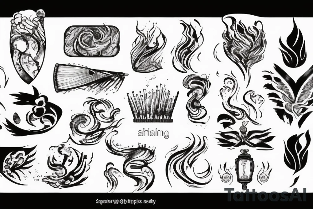burning match tattoo idea