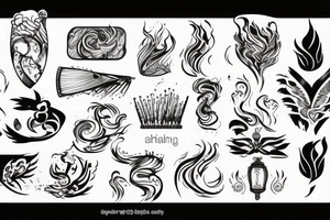 burning match tattoo idea