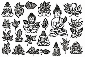 Buddha with tree tattoo idea