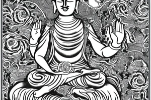 Buddha with tree tattoo idea