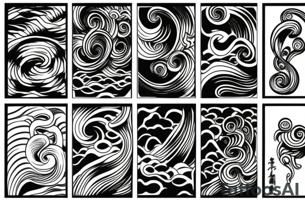 japanese wave tattoo idea