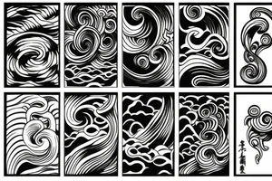 japanese wave tattoo idea