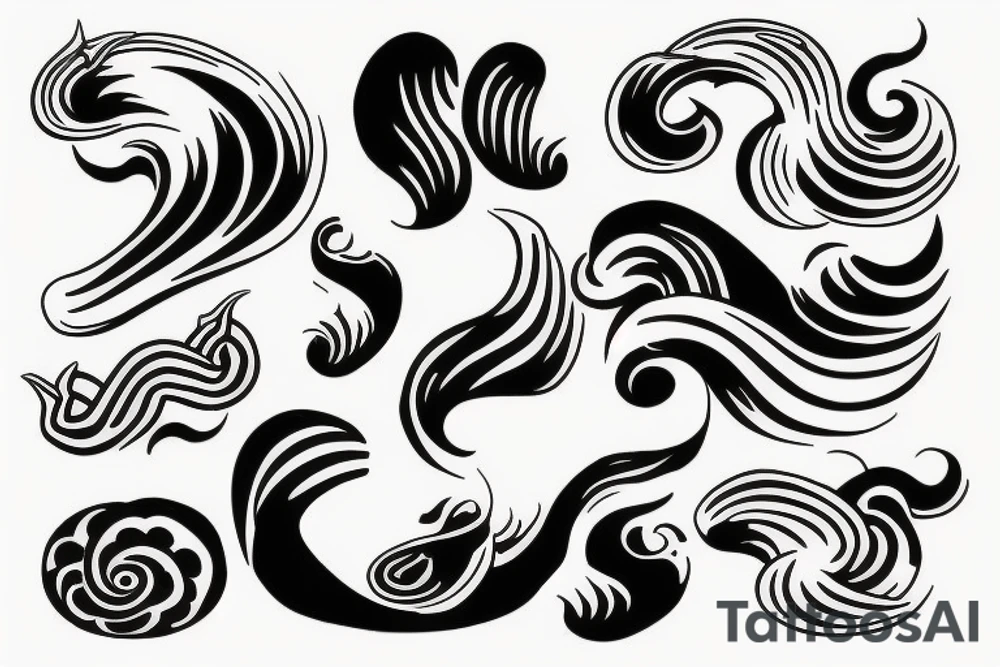 japanese wave tattoo idea