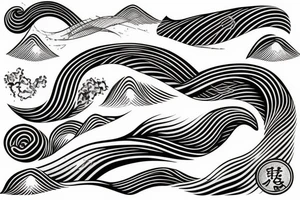 japanese wave tattoo idea