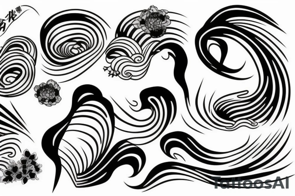 japanese wave tattoo idea