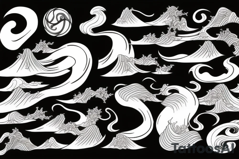 japanese wave tattoo idea