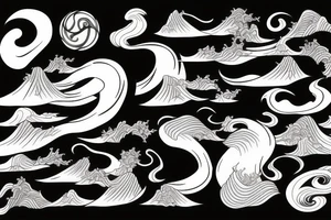 japanese wave tattoo idea