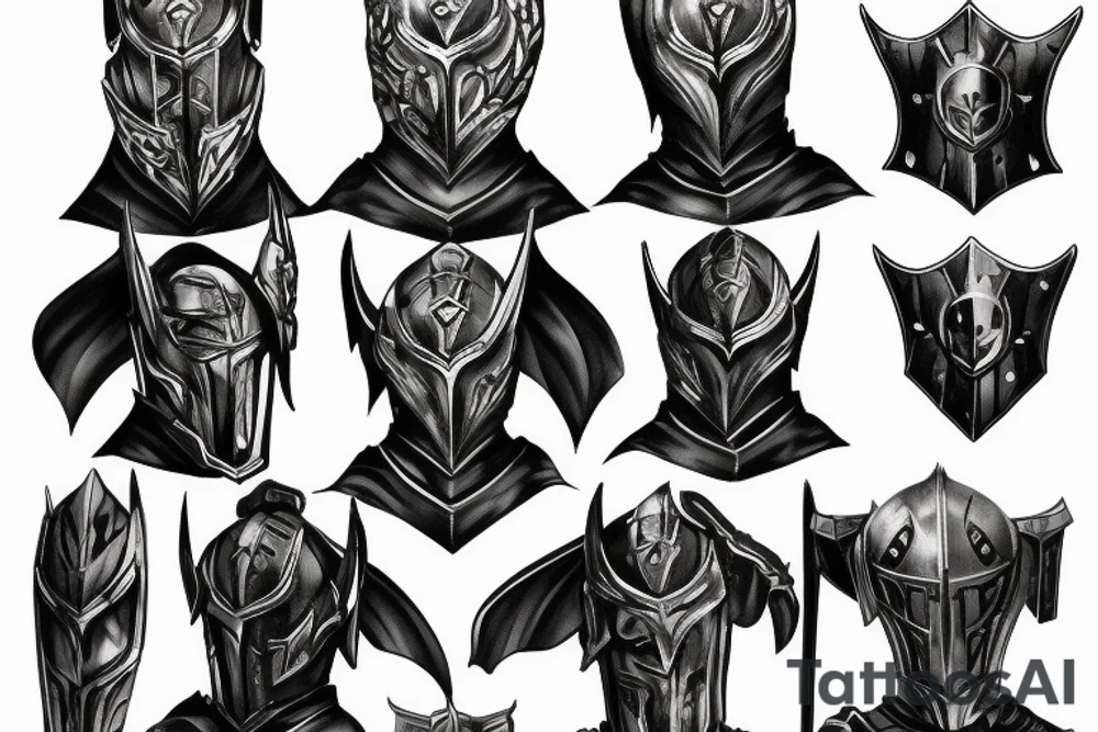 body armor evil knight tattoo idea