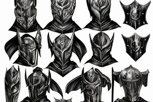 body armor evil knight tattoo idea