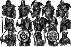 body armor evil knight tattoo idea