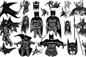 dark knight armor decorated tattoo idea