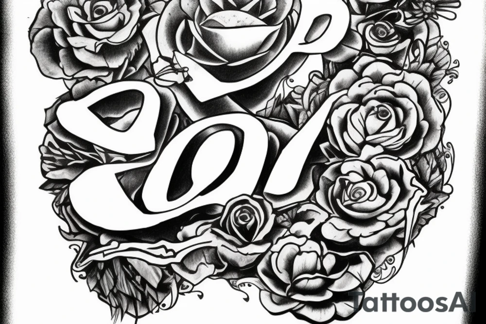 Two letters merging tattoo idea
