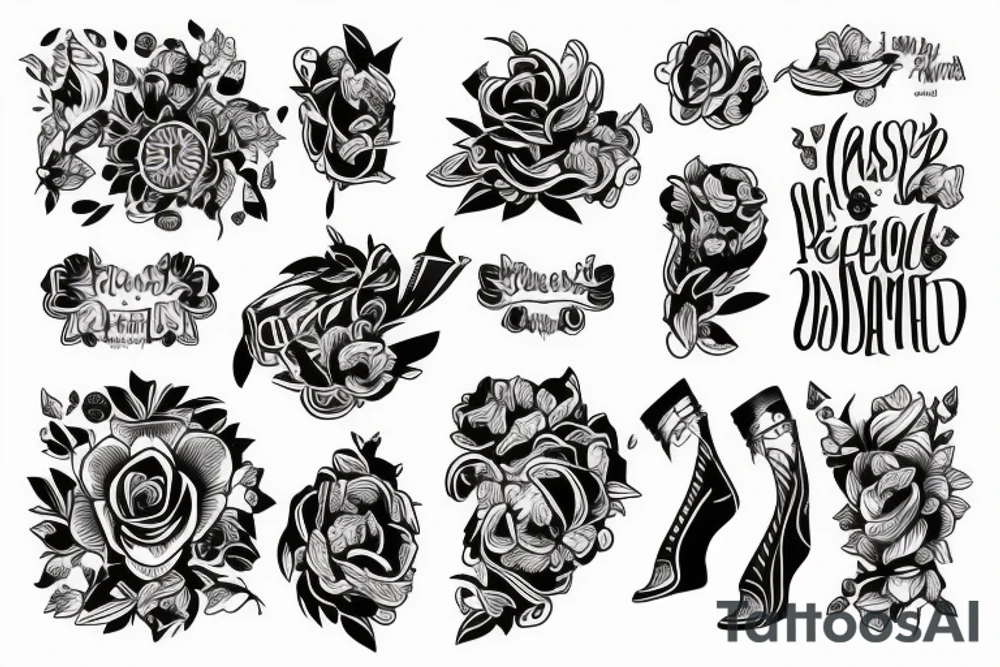 Róża z pieniędzy z pistoletem tattoo idea