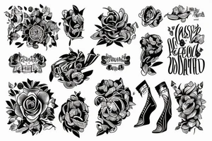 Róża z pieniędzy z pistoletem tattoo idea