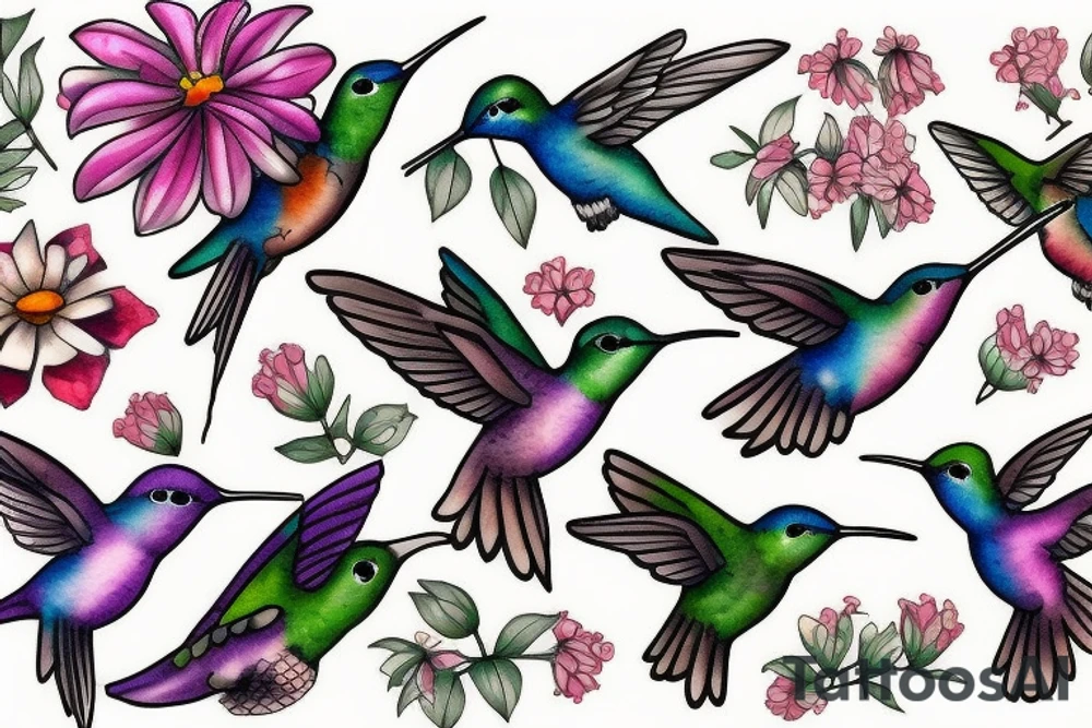 Hummingbird tattoo idea