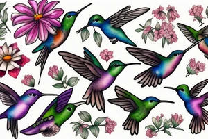 Hummingbird tattoo idea
