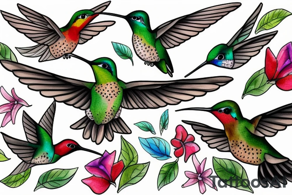 Hummingbird tattoo idea
