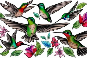 Hummingbird tattoo idea