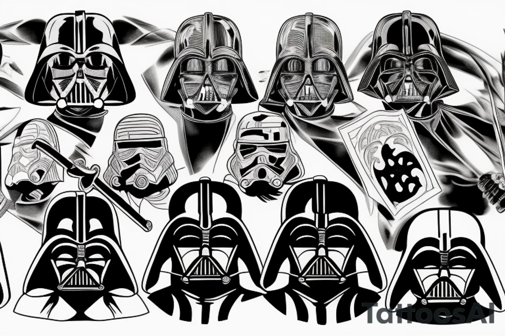 Darth vader medival Style tattoo idea