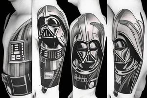 Darth vader medival Style tattoo idea