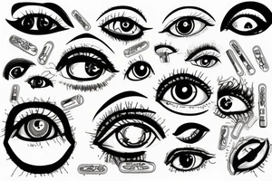 drugs, eyes tattoo idea