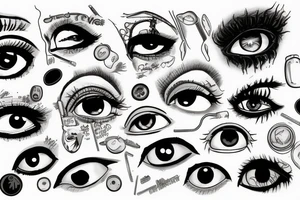 drugs, eyes tattoo idea