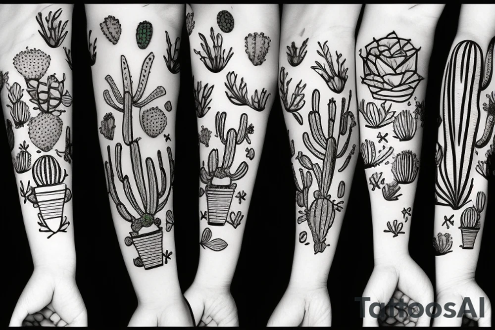 cactus feminist tattoo idea