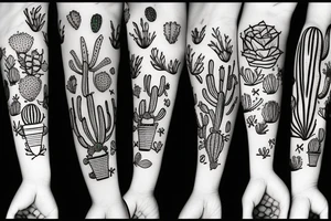 cactus feminist tattoo idea