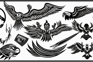 Spartan god with eagle tattoo idea