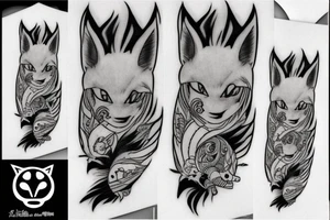 Nine tail fox from naruto tattoo idea