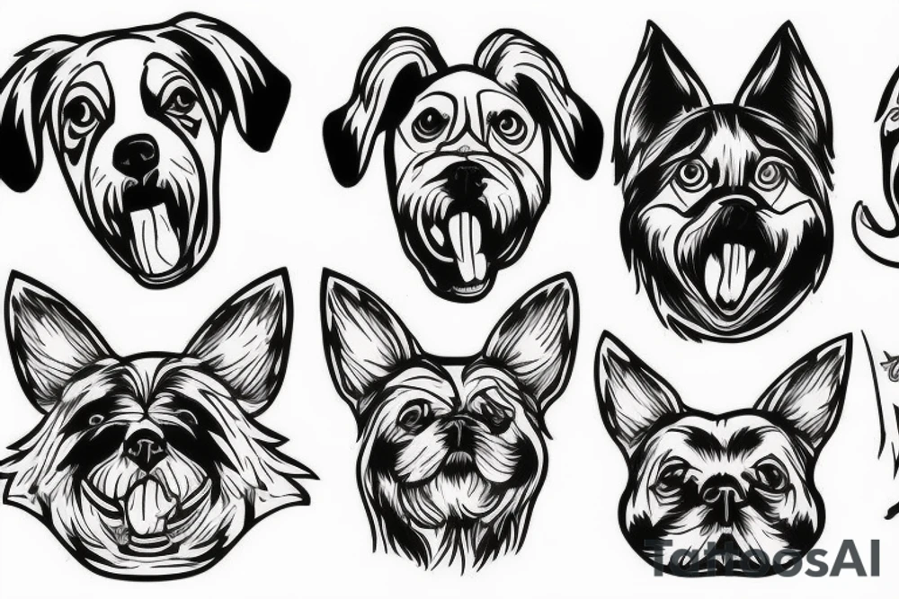 angry russian dog tattoo idea
