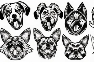 angry russian dog tattoo idea