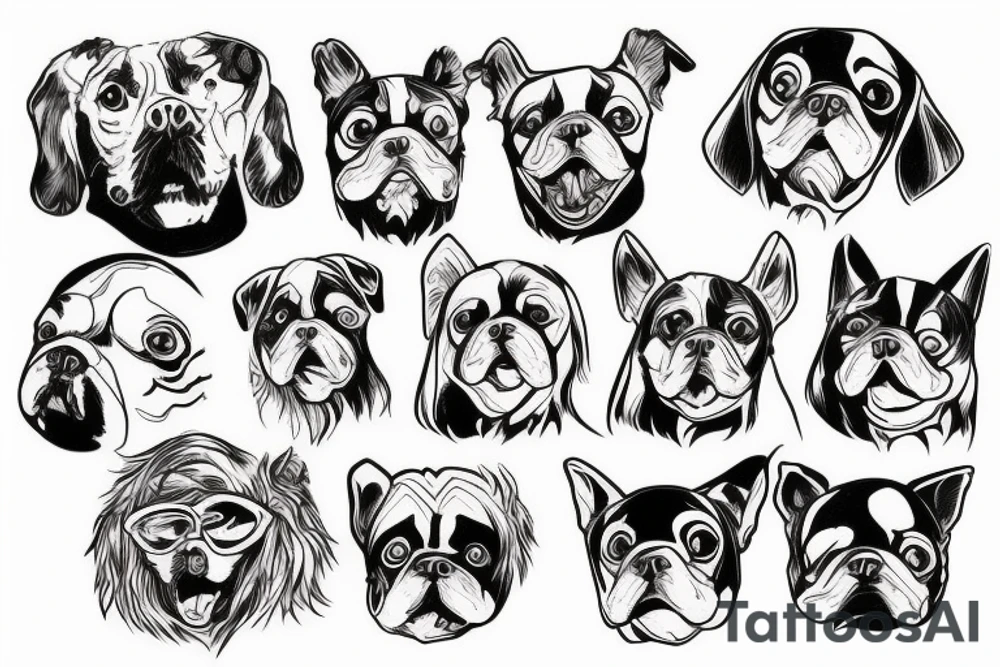 angry russian dog tattoo idea