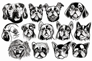 angry russian dog tattoo idea
