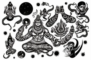 Shiva dancing and creating universe tattoo idea