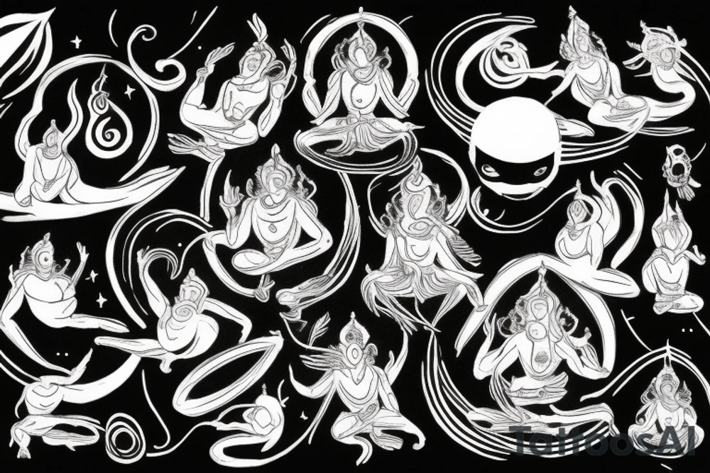 Shiva dancing and creating universe tattoo idea