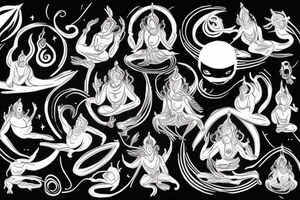 Shiva dancing and creating universe tattoo idea