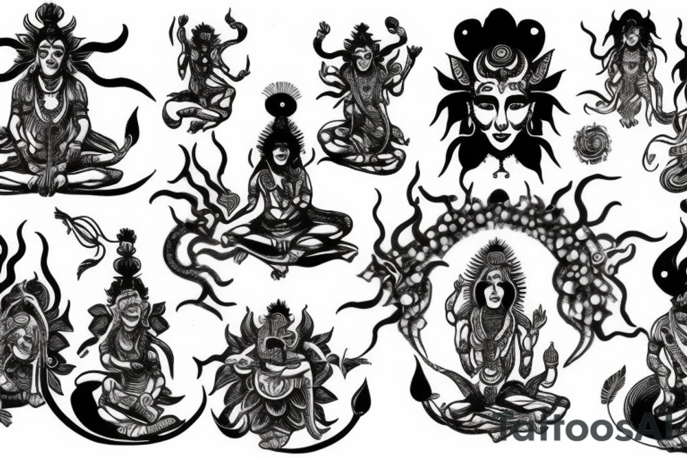 Shiva dancing and creating universe tattoo idea