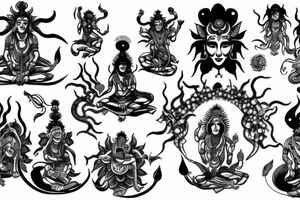 Shiva dancing and creating universe tattoo idea
