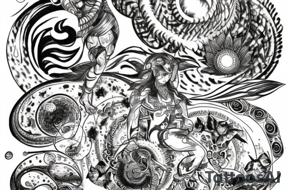 Shiva creating universe tattoo idea