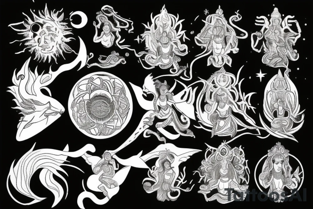 Shiva creating universe tattoo idea